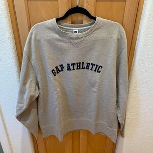 Men’s Light Beige Gap Athletic Pullover Long Sleeve Top Size Large